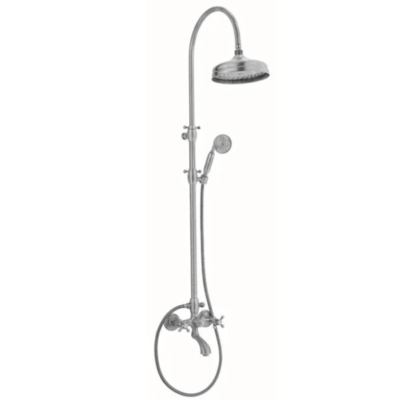 I lager PB klassisk duschset med regndusch, stjärnformade vred, krom 1208855862