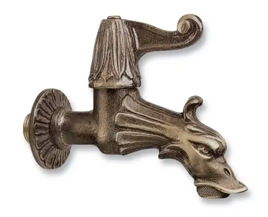 Begränsat erbjudande PB Garden Vintage Väggfontänkran Kallvattenkran Brons med Trädgårdsslanganslutning och Handtag 1208969785