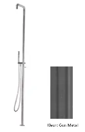 Waterrevolution Flow duschpelare med blandare och handdusch Gun Metal T147GME Rabatter