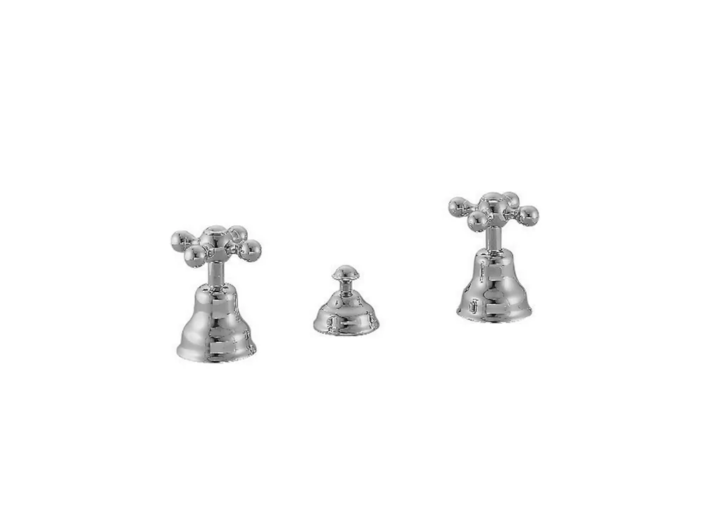 Endast idag Huber Victorian 3-håls bidéblandare utan utloppspip Guld AC9012102G