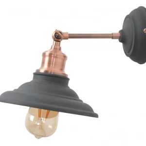 Dekor Loret justerbar antracit vägglampa 20 cm diameter 7727 Endast idag