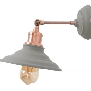 Dekor Loret justerbar grå vägglampa 20 cm diameter 7826 Kampanjpris