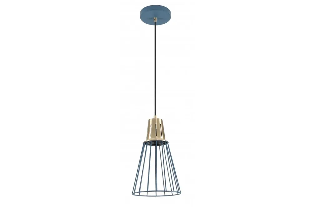 Sänkt pris Decor Kaliope modern blå trådhänglampa 18 cm diameter 8266