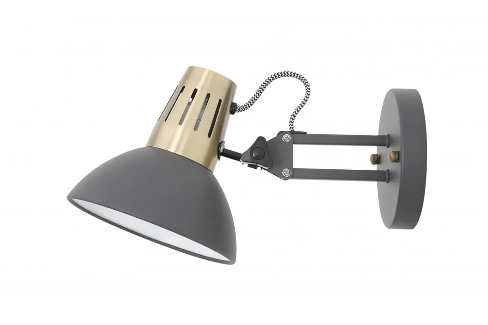 Beställ nu Dekor Artemia elegant antracit vägglampa med metallarm 16,5 cm i diameter 2195