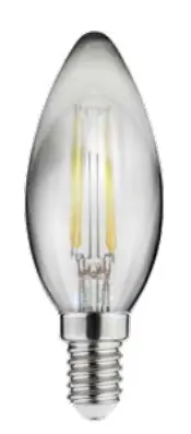 Decor Lumiere oval LED-lampa E14 Filament varmvit 2700K Rökglas 35mm Billigare