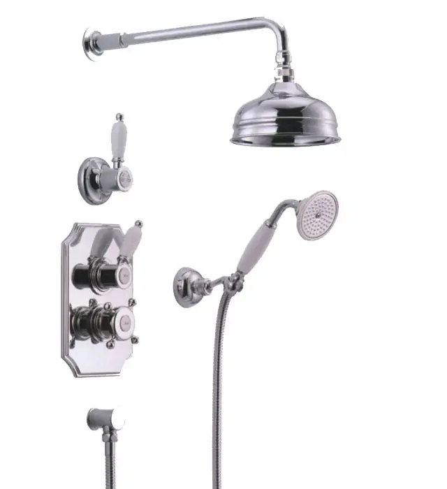Huber Victorian Termostatisk Inbyggd Duschset 30 cm Regndusch Krom 1208679132 Begränsat antal