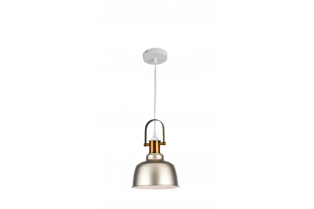 I lager Dekor Zenit metall kupolformad beige hänglampa med metallisk finish 4871
