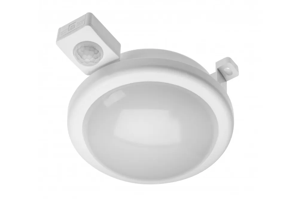 Populär LED-väggarmatur DELTA 6W ROUND med sensor, 6 W, 400 lm, AC 220–240 V, 50/60 Hz, PF > 0,5, RA > 80, IP54, strålvinkel 120°, neutralvitt 4000 K, vitt hölje 1208962723