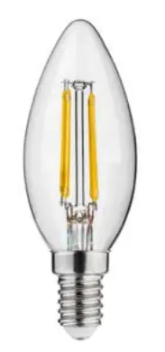 Decor Lumiere oval LED-lampa E14 Filament neutralvit 3000K Klart glas 35mm Begränsat antal