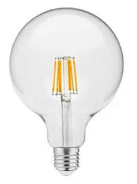 Sänkt pris Dekor Lumiere rund LED-lampa E27 filament kallvitt 4000K klart glas 125mm