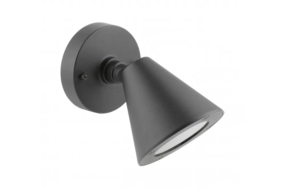 Begränsat antal Dekorativ trädgårdsarmatur LUSTINO-D GU10 MAX.20W IP44 AC220-240V 50-60Hz vägglampa för nedre delen av väggen, grafit. 1208964032