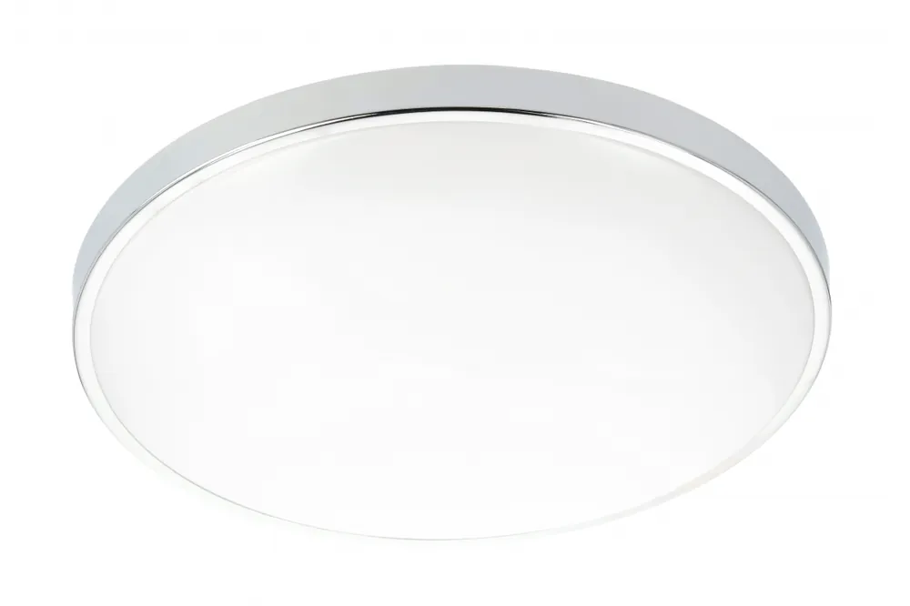 ATOL taklampa, LED, 32 W, 2560 lm, 4000 K, AC 220–240 V, IP54, Ø 400 mm, krom Utförsäljning