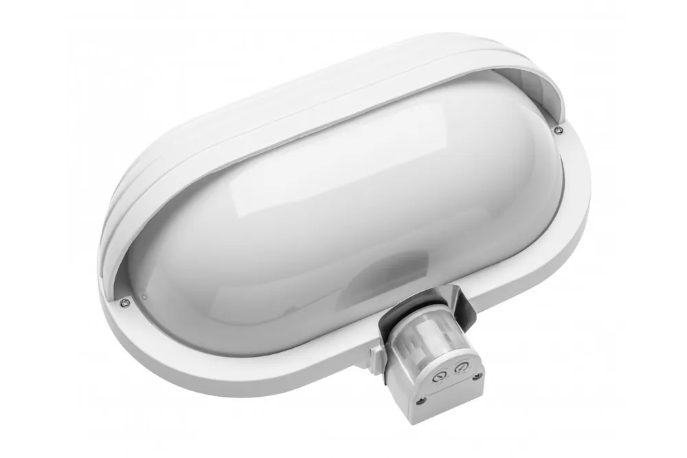 Fynd Väggarmatur med sensor, max 60 W, E27, AC 220–240 V, 50/60 Hz, strålvinkel 180°, IP40, vitt hölje 1208963899