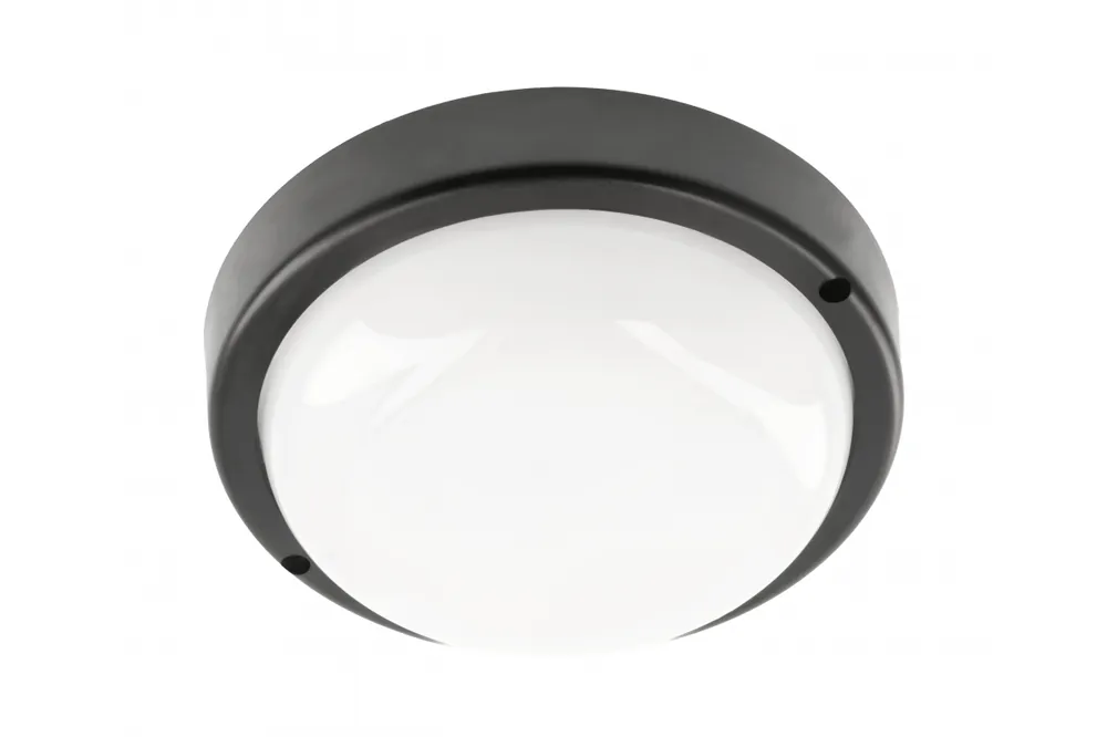 KODO kanalarmatur, LED, 8 W, 720 lm, 4000 K, AC 180–250 V, IP54, IK08, rund, svart - Uppsättning av 3 Begränsat antal