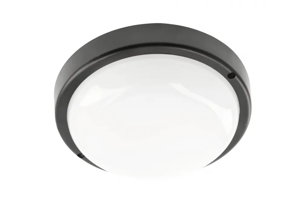 Expressleverans KODO Kanalarmatur, LED, 12 W, 1080 lm, 4000 K, AC 180–250 V, IP54, IK08, rund, svart - Uppsättning av 2