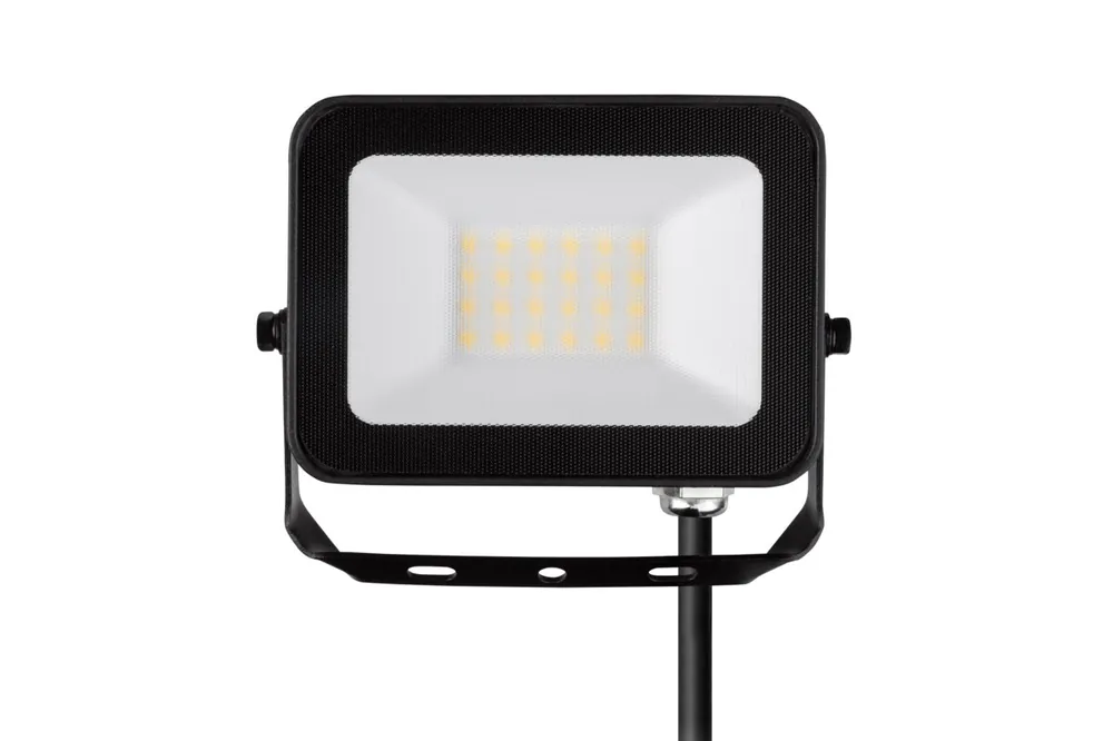 Handla nu G-TECH strålkastare VILMAR, LED, 20 W, 1800 lm, 6400 K, AC 220–240 V, IP65, svart - Uppsättning av 3