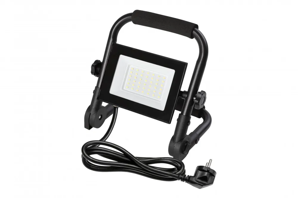 NELI Bärbar Strålkastare, LED, 30W, 2700lm, 6400K, AC220-240V, IP65, 1.5m kabel I lager