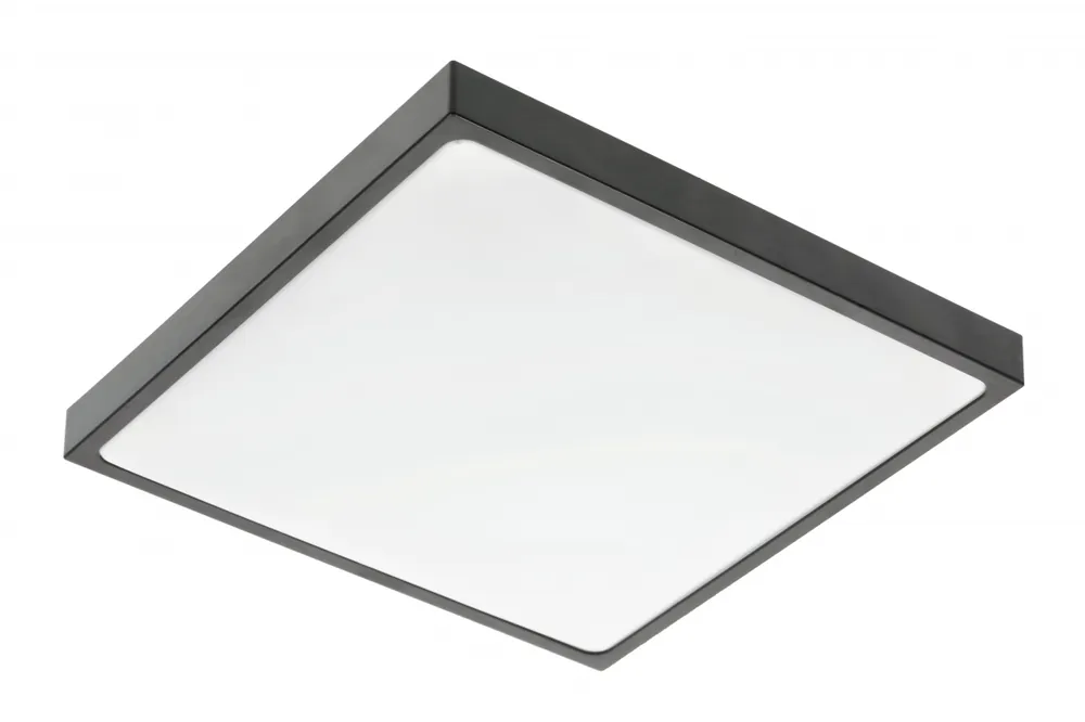 Begränsat antal ALTAR LED Taklampa, 295x295mm, 4000K, 24W, 1680lm, AC180-250V, 50/60 Hz, PF>0.5, IP54, svart, 3 års garanti.