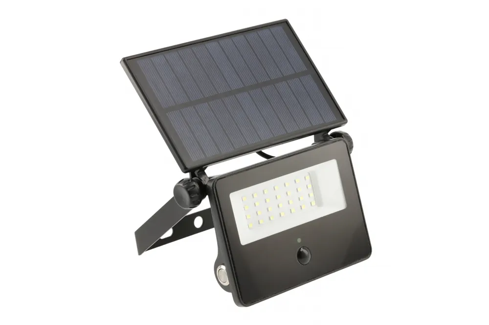 Solflodljus LUMOS II, LED, 2000lm, 6400K, 2600mAh utbytbar, IP65, svart Bästa pris