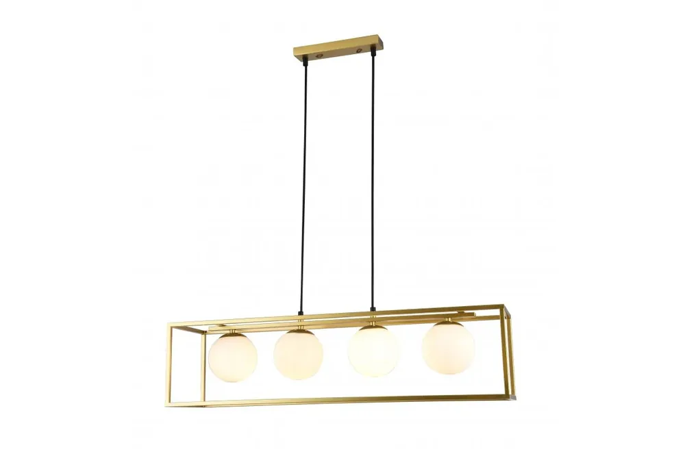 OUTLET Ram Skadad Dekor Avelin taklampa med guld rektangulärt ram bred 80 cm 2287 I lager