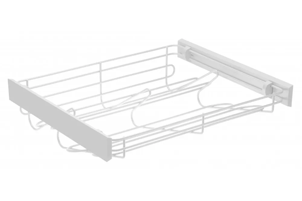 Utdragbar skohylla SMART 900 mm (set utan skenor) – vit 1208966426 Sista chansen