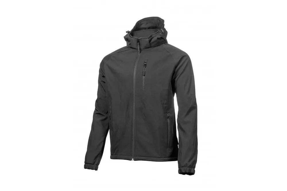 Expressleverans DITTER softshelljacka med huva, svart, storlek M (50)