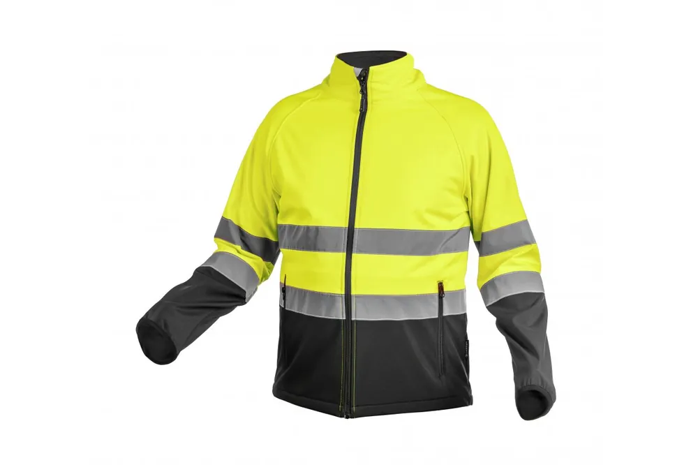 EXTER varningsjacka i softshell, gul, 3XL (58) Sänkt pris