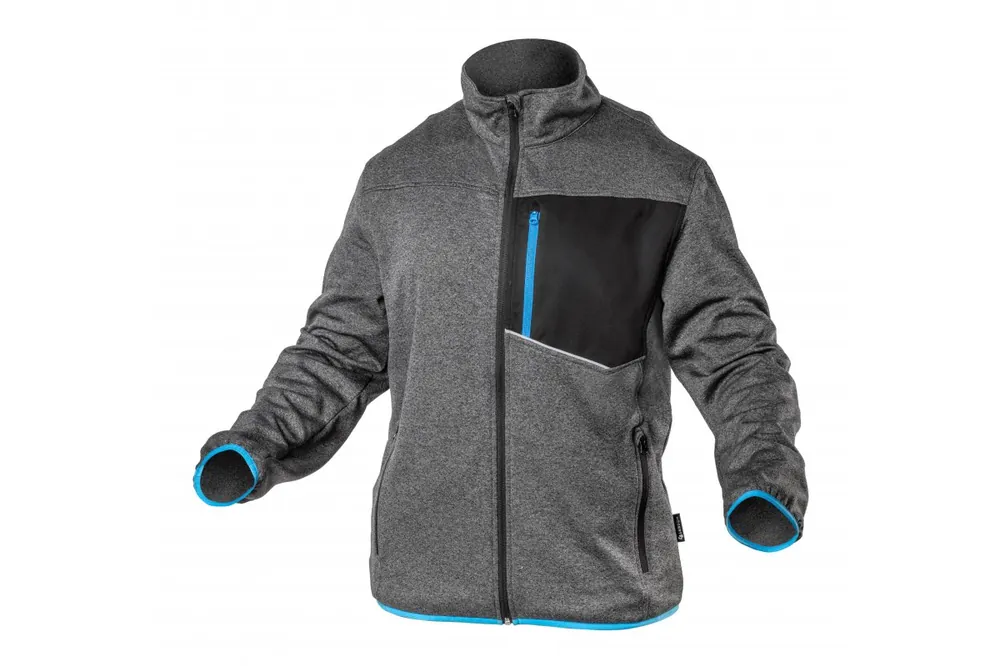 Fynd NISTER teknisk tröja, grå melerad/blå, 3XL (58)