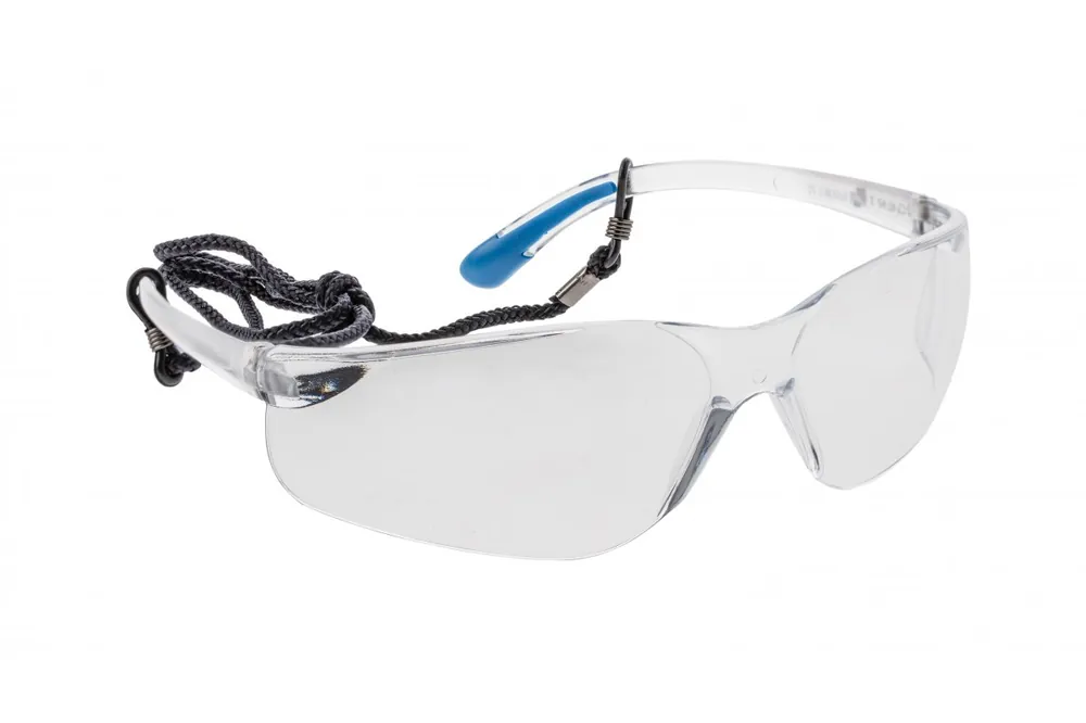 Kundfavorit SAUER skyddsglasögon, genomskinliga/blå, enfärgade - Uppsättning av 4