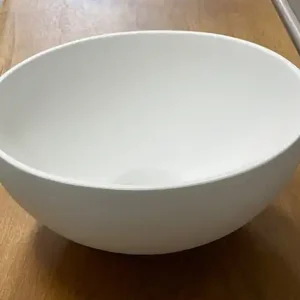 Extra rabatt Solid S liten tvättställskärl i Solid Surface, rund, 25 x 25 x 11 cm, mattvit, 1208953272