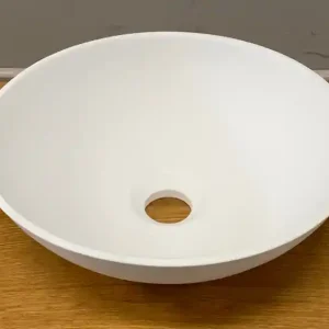 Solid S liten tvättställskärl i Solid Surface, rund, 30 x 30 x 11 cm, mattvit, 1208953273 Populär