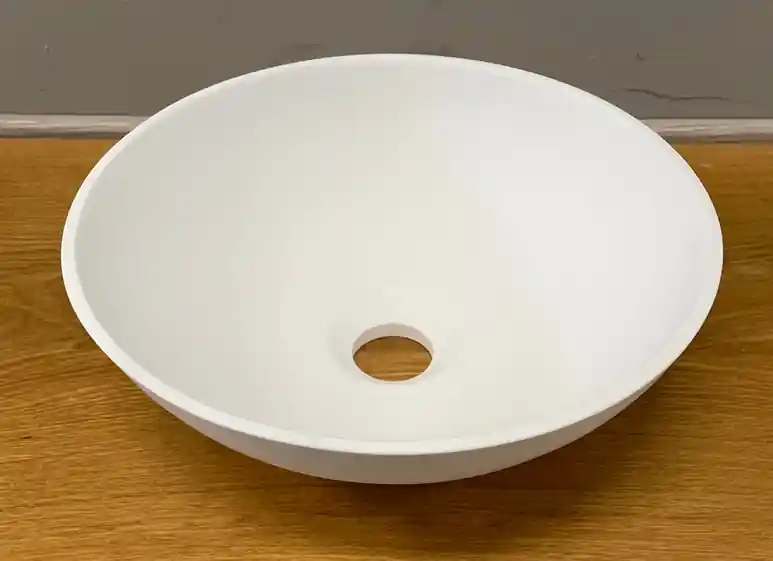Solid S liten tvättställskärl i Solid Surface, rund, 30 x 30 x 11 cm, mattvit, 1208953273 Populär
