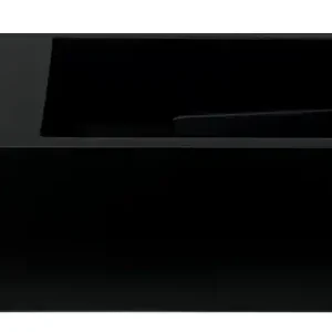 Begränsat erbjudande Solid-S Fontän i solid surface, matt svart, B36xD18xH10 cm, med lock, vänstermodell med kranhål 1208954158