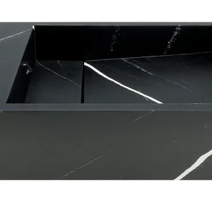 Trygg betalning Solid-S Marble solid surface fontän B40xD22xH10cm marmor matt svart vänster utan kranhål 1208954632