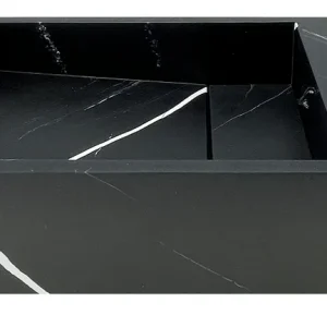 Populärt val Solid-S Marble solid surface handfat B40xD22xH10cm marmor matt svart höger med kranhål 1208954634