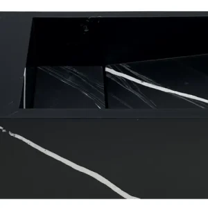 Solid-S Marble solid surface handfat B36xD18xH10cm marmor matt svart vänster med kranhål 1208954637 Endast idag