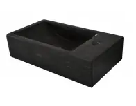 I lager OUTLET Aquadesign handfat i blåsten 40x22x10, kranhål till höger 1208910972