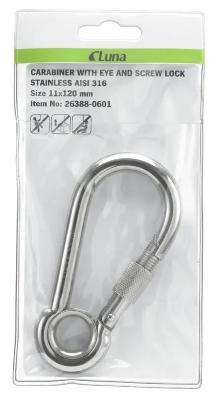Karbinhake öga SF 316 13mm Populär