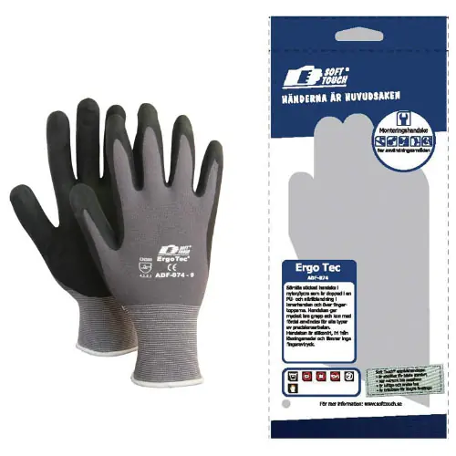 Arbetshandskar Soft Touch Ergo Tec Billig