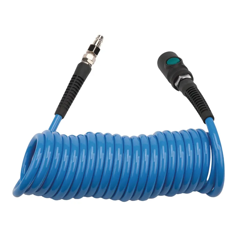 Spiralslang PU 6.5x10mm 5m with one-hand safety coupling Sista chansen
