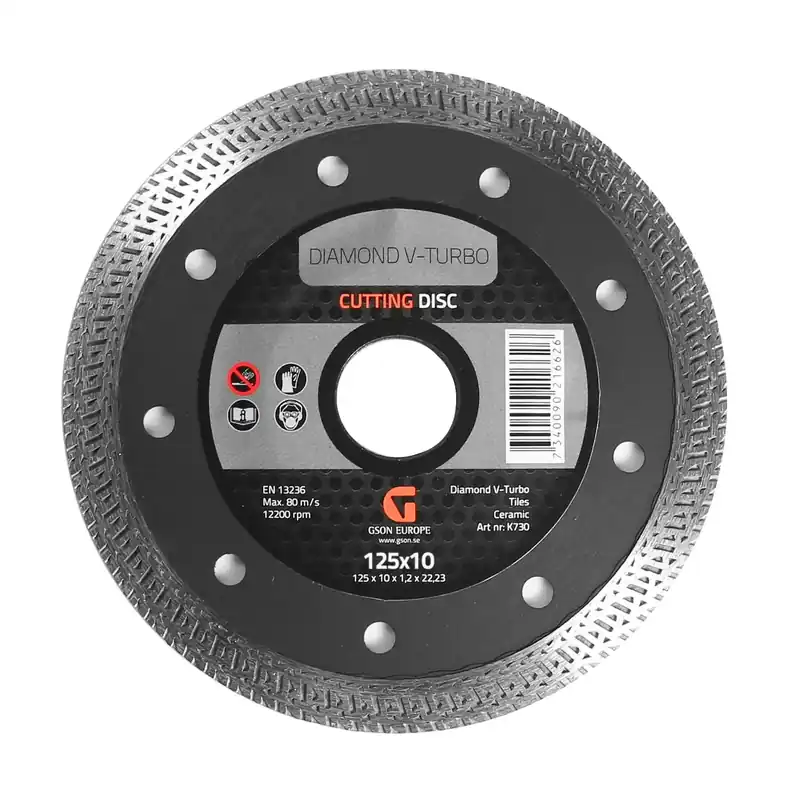 Diamantkapskiva V-Turbo 125 x 100 x 12 x 2223 mm Utförsäljning