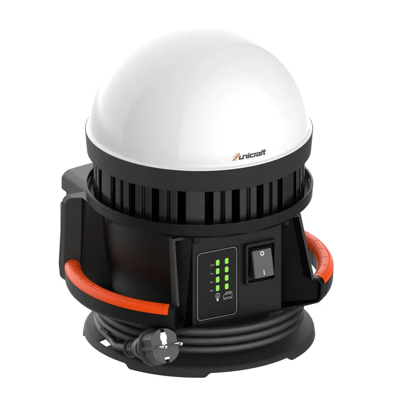 LED-byggstrålkastare 360° Hybrid 12 500 lm – Unicraft LBS 12500-3 AC/DC Beställ idag