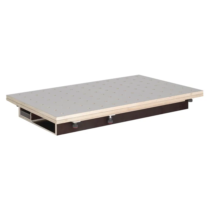 Kampanj Bordsskiva HPL perforerad gallerplatta 1200x800/1600x1200, Ø20 mm, med låda