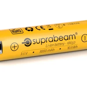 Expressleverans Suprabeam Batteri 18650 med USB 3000 mAh, passar M6XR USB c uttag