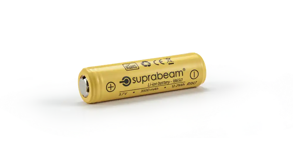 Lågt pris Suprabeam Batteri 18650 3300 mAh, passar Q5XR/Q5XR Defend