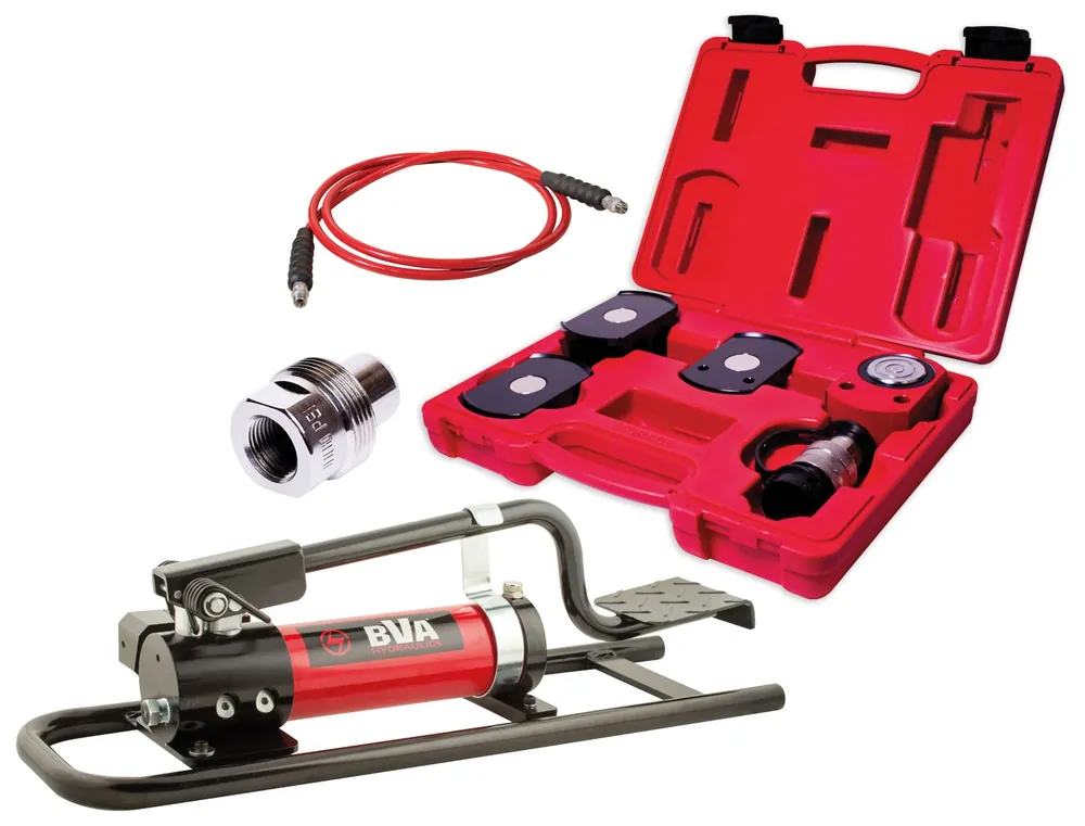 Extra rabatt BVA Flatcylinderkit 10 ton, fotpump, slang